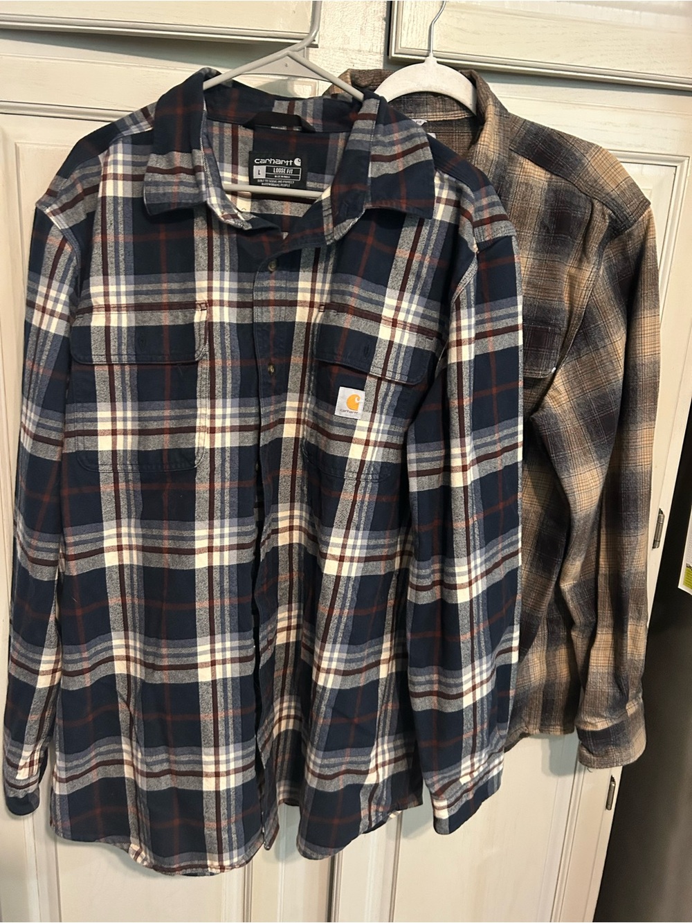 Carhartt Set Of 2 Heavyweight Flannel Long-Sleeve Plaid Shirt Men’s L Durable